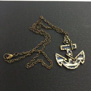 Brass Anchor Necklace